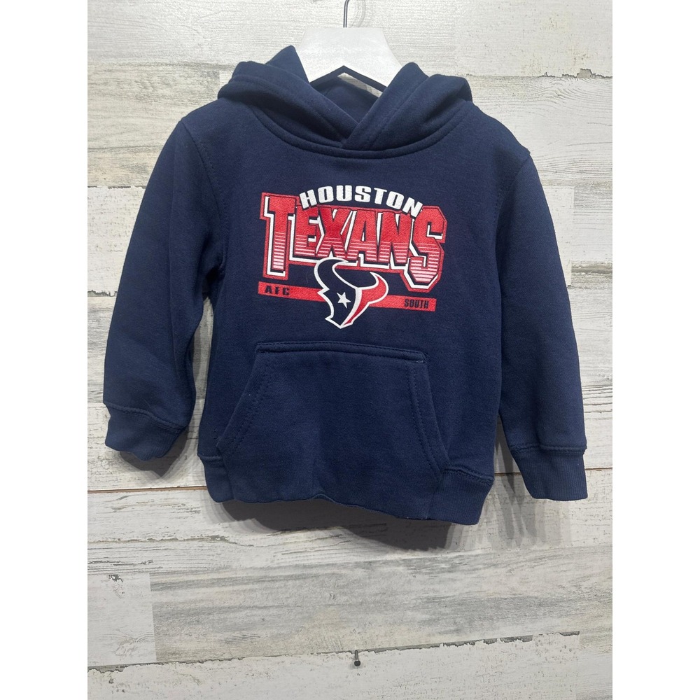 Outerstuff Football Hoodie Toddler 2T Navy Houston Texans Graphic Sporty EUC